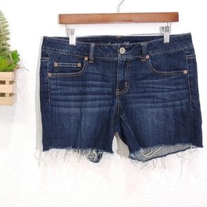 American Eagle Outfitters Shorts - American Eagle stretch shorts dark raw hem size 12 American Eagle Outfitters Shorts - American Eagle stretch shorts dark raw hem size 12